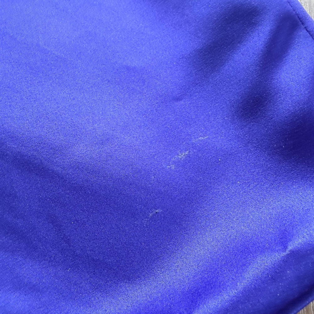 Badgley Mischka Purple One Shoulder Rosette Satin Cocktail Dress Size 8 - Picture 8 of 8